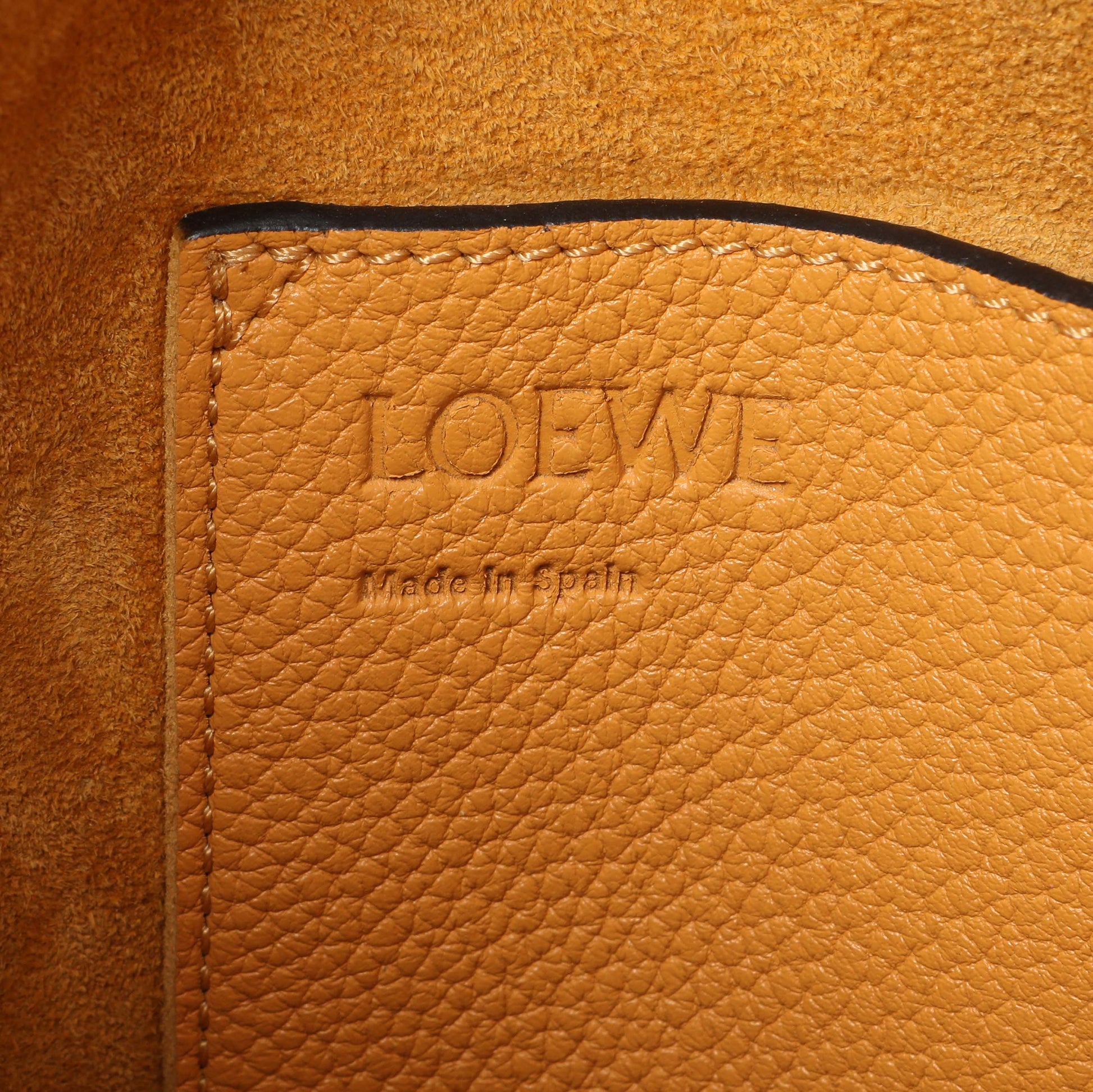 Exclusive Loewe Yellow Calfskin Medium Balloon Bucket Bag — Detail View