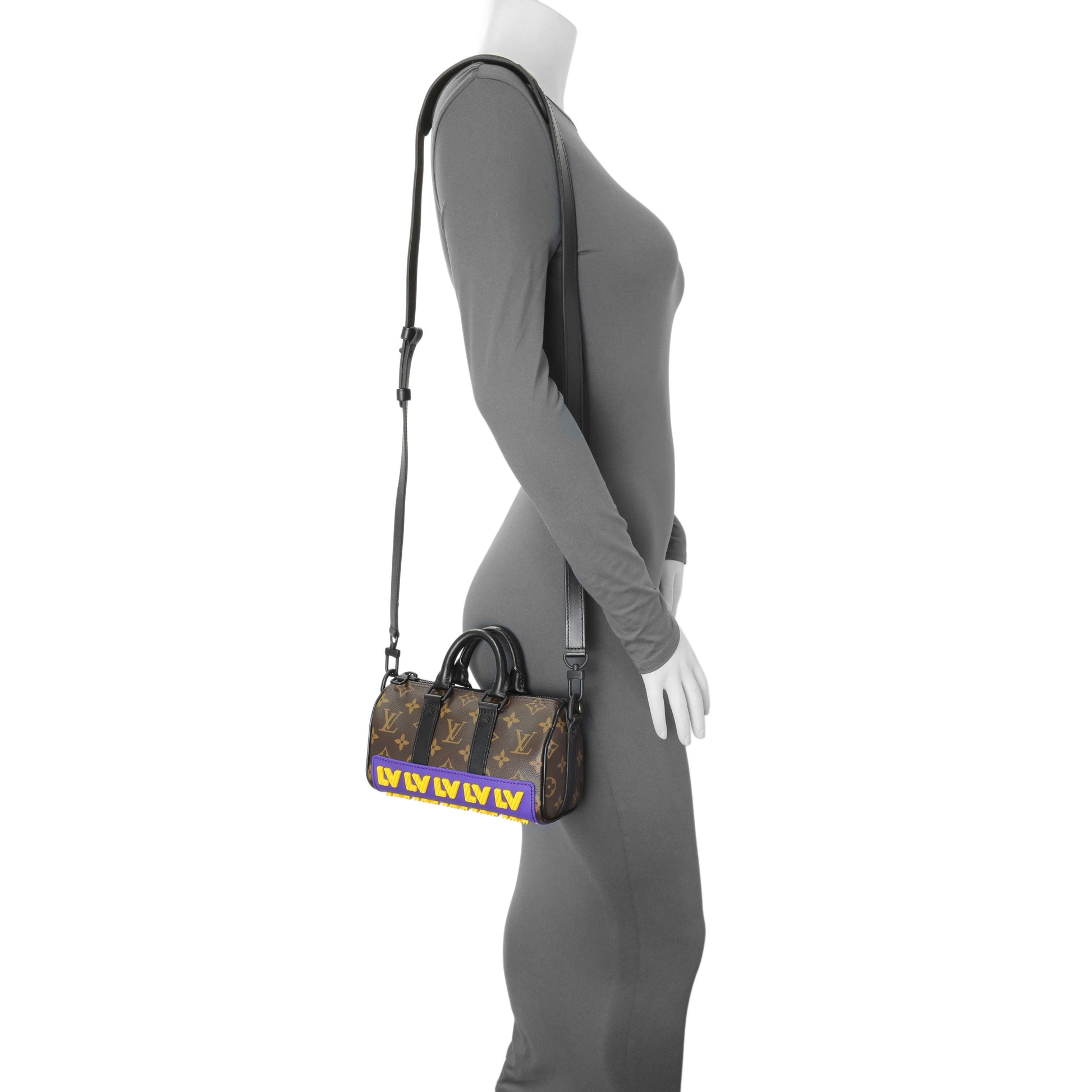 Exclusive Louis Vuitton Monogram LV Rubber Keepall XS — Lifestyle View