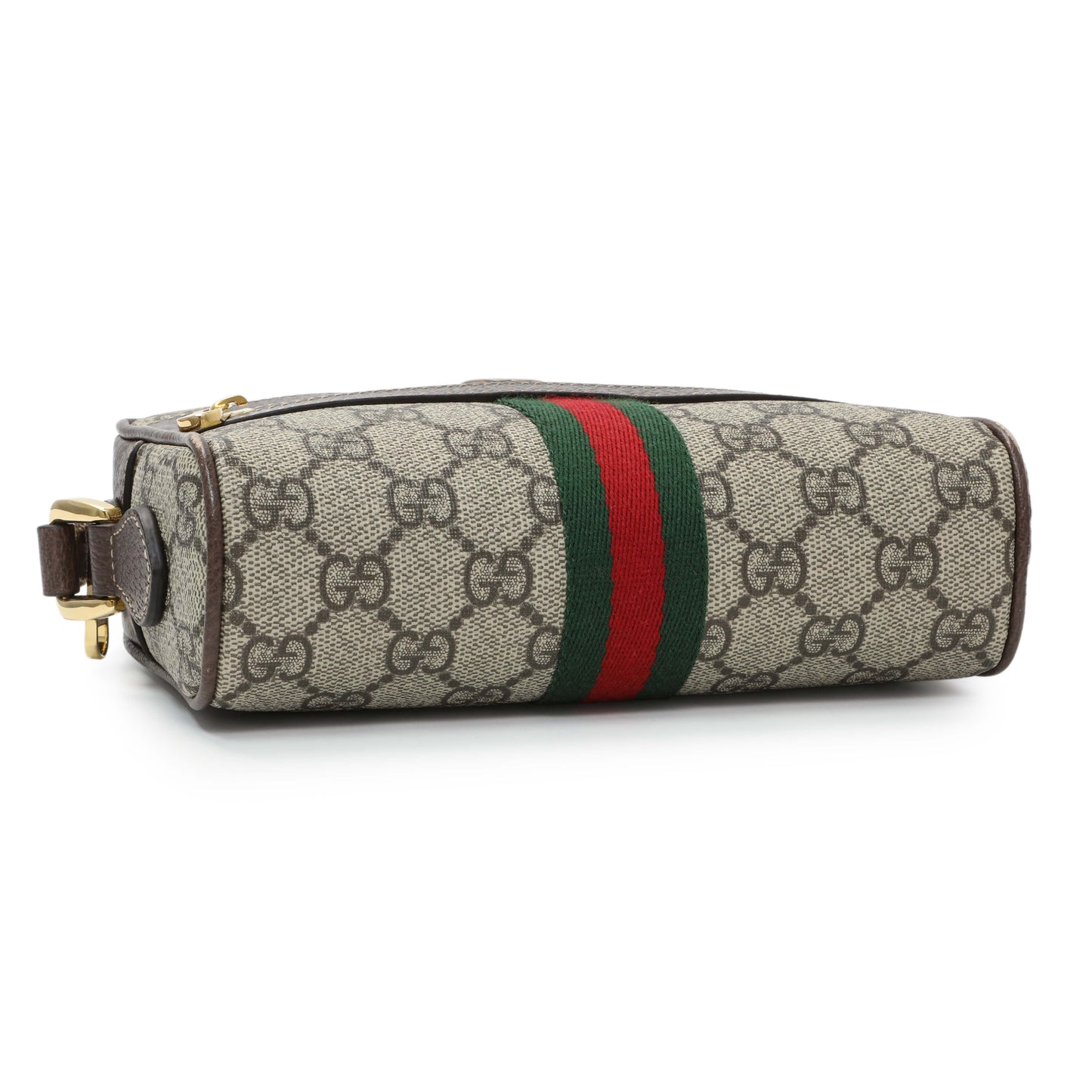 Exclusive Gucci Supreme Canvas Ophidia Mini Shoulder Bag — Back View