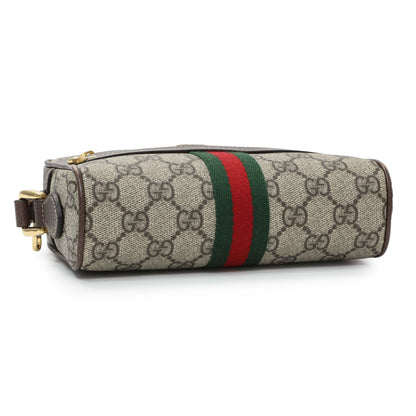 Exclusive Gucci Supreme Canvas Ophidia Mini Shoulder Bag — Back View