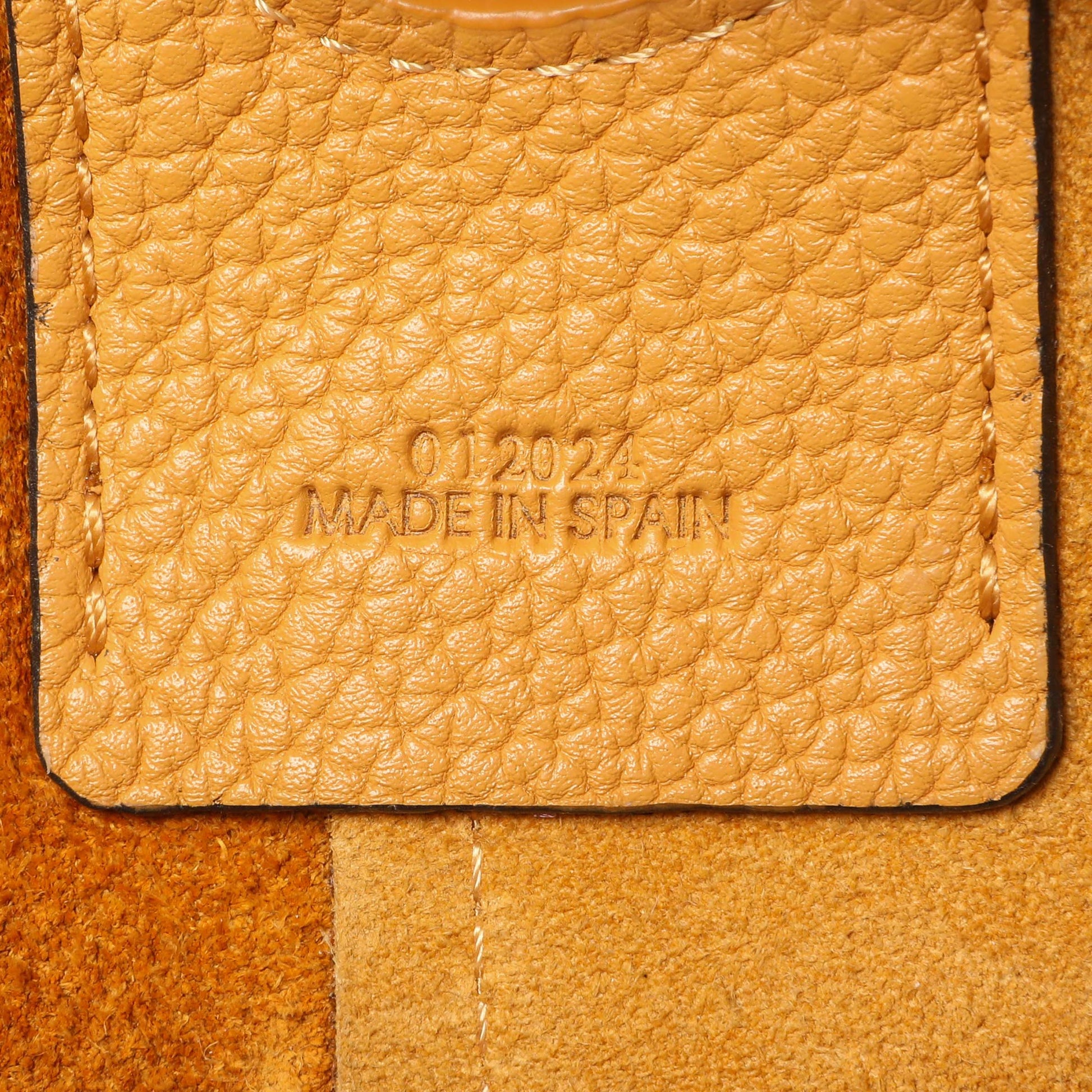Exclusive Loewe Yellow Calfskin Medium Balloon Bucket Bag — Lifestyle View