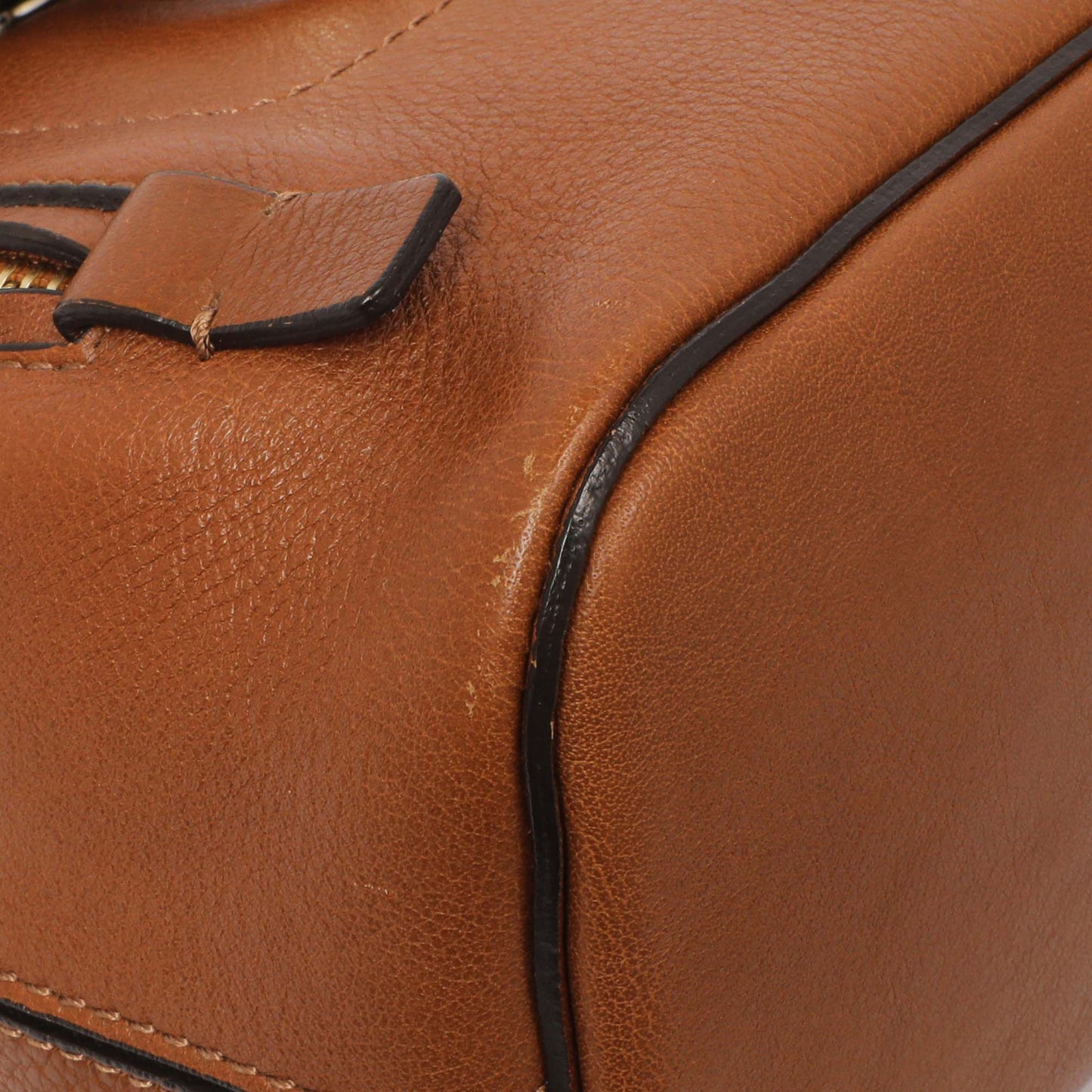 Exclusive Chloe Tan Suede Calfskin Mini Faye Backpack — Top View