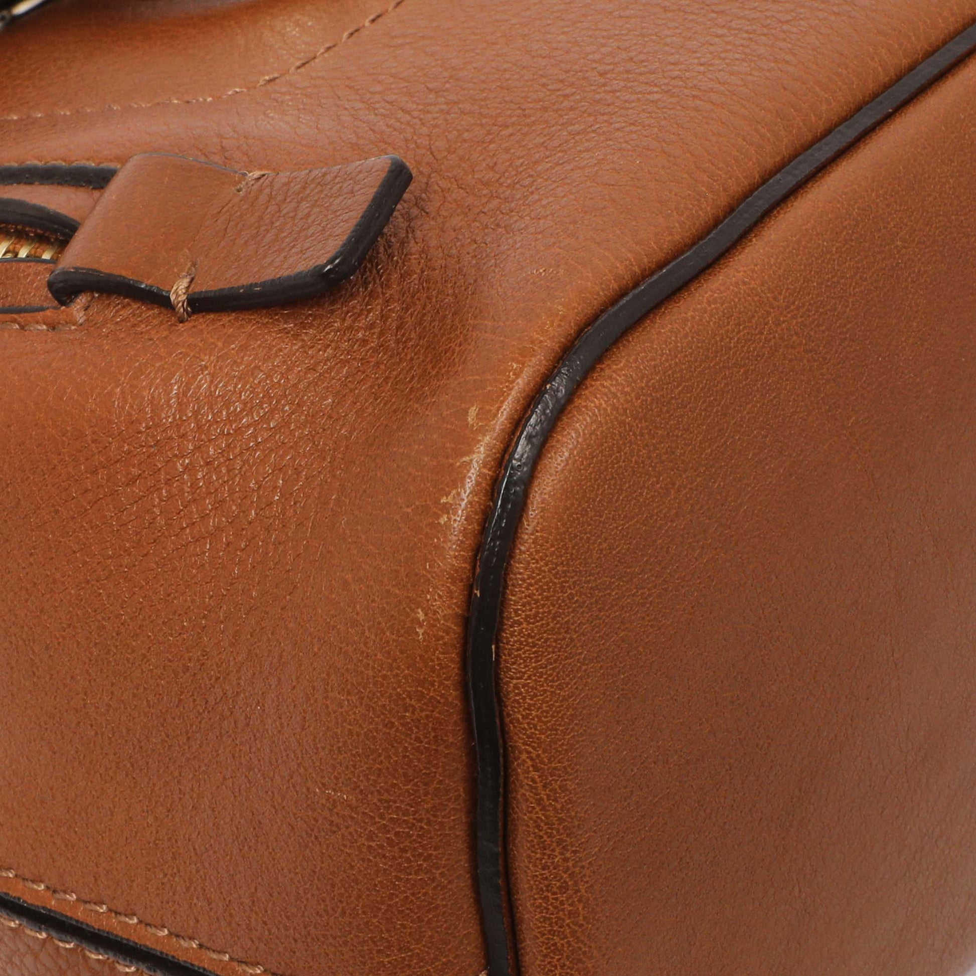 Exclusive Chloe Tan Suede Calfskin Mini Faye Backpack — Top View