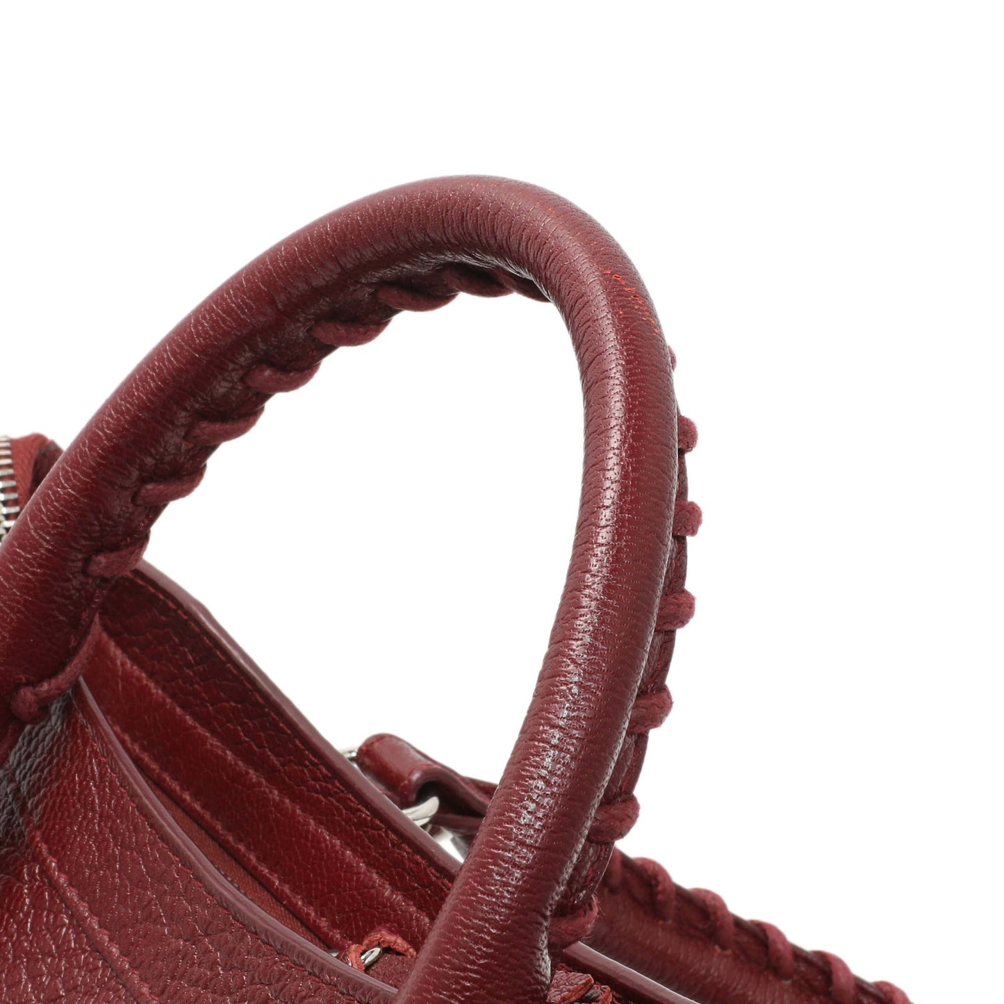Exclusive Balenciaga Burgundy Chevre Metallic Edge Hardware S City — Alternate View 11