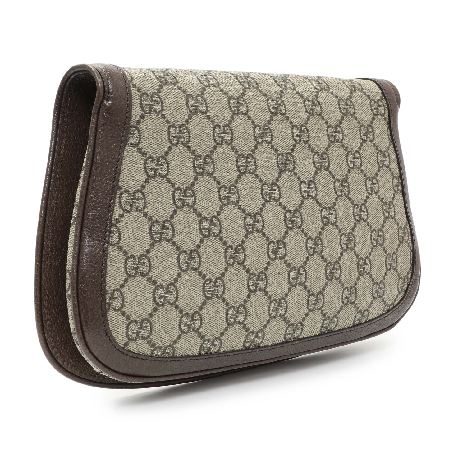 Exclusive Gucci GG Supreme Monogram Textured Dollar Calfskin Blondie Chain Shoulder Flap — Side View