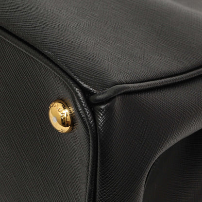 Exclusive Prada Black Saffiano Small Galleria Double Zip Tote — Alternate View 7