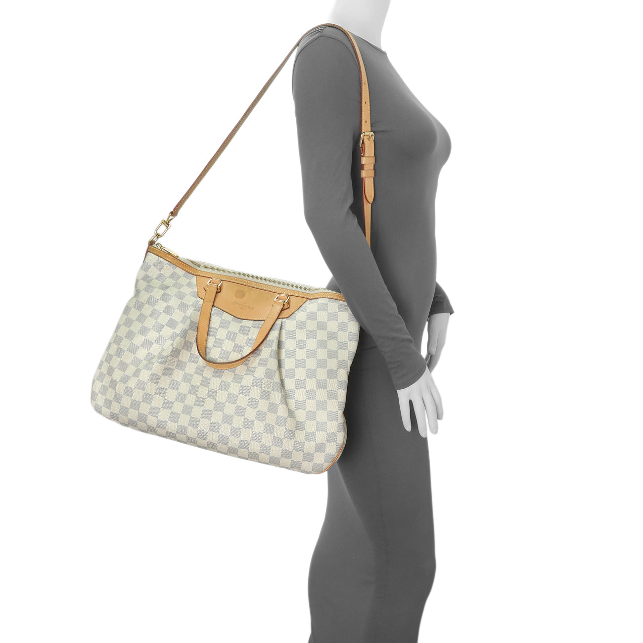 Exclusive Louis Vuitton Damier Azur Siracusa GM — Alternate View 13