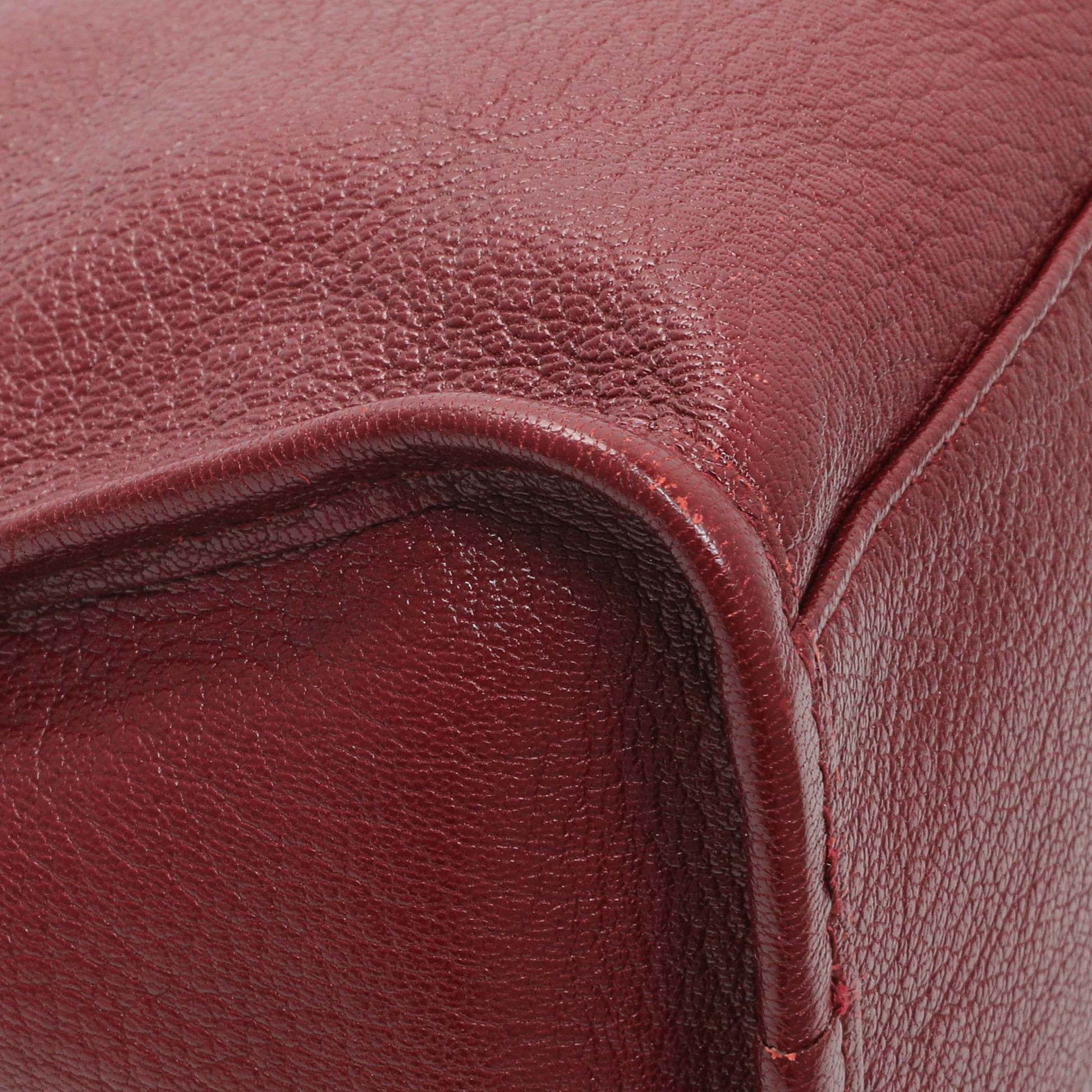 Exclusive Balenciaga Burgundy Chevre Metallic Edge Hardware S City — Lifestyle View