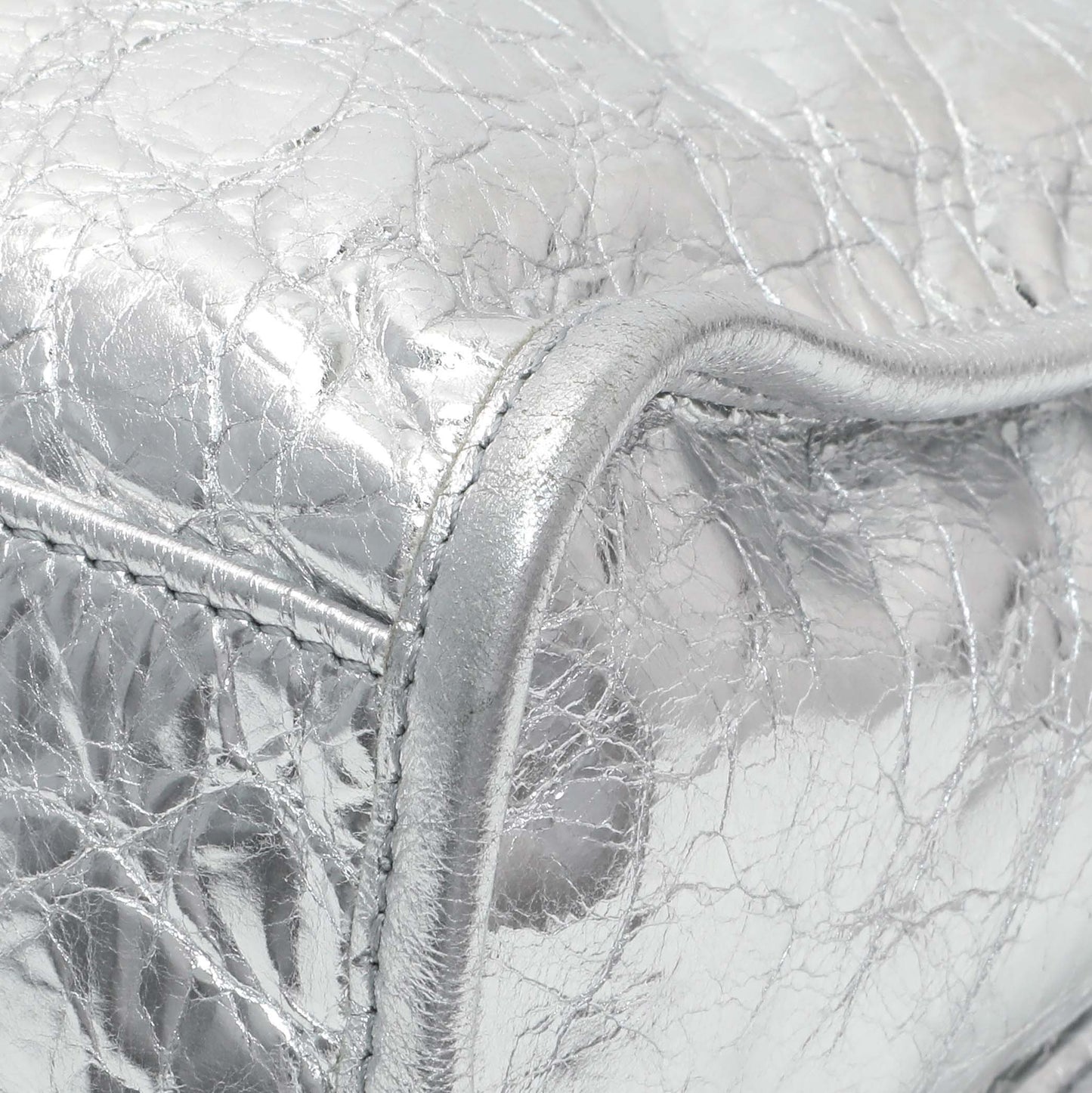 Exclusive Balenciaga Silver Agneau Small Le City — Alternate View 7