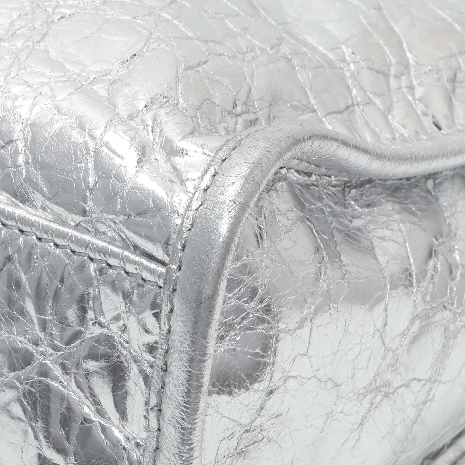Exclusive Balenciaga Silver Agneau Small Le City — Alternate View 7