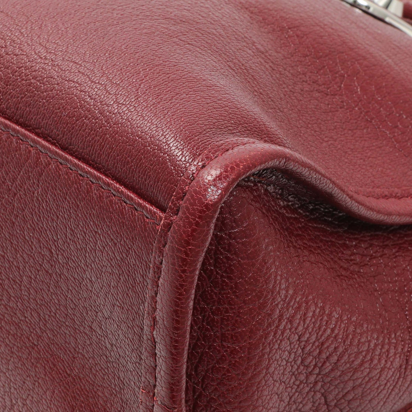 Exclusive Balenciaga Burgundy Chevre Metallic Edge Hardware S City — Alternate View 7
