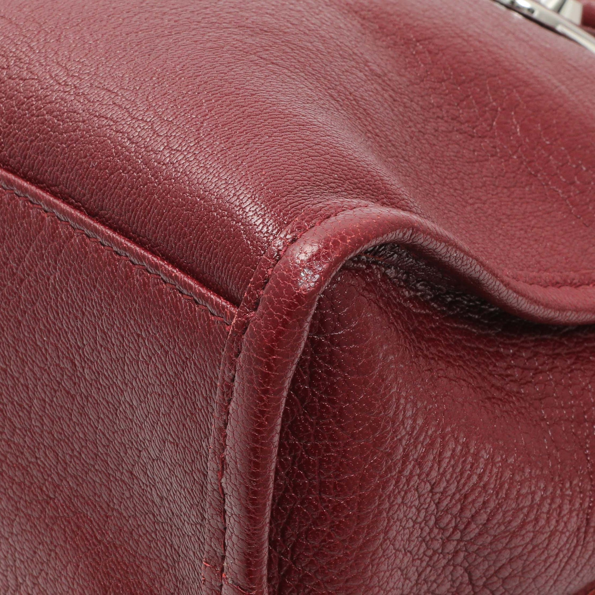 Exclusive Balenciaga Burgundy Chevre Metallic Edge Hardware S City — Alternate View 7