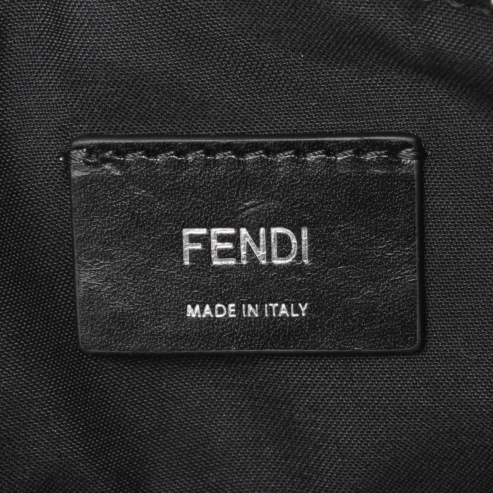Exclusive Fendi Diagonal Brown FF Canvas Camera Case — Detail View