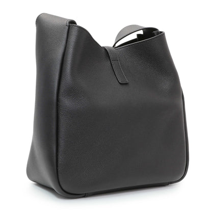 Exclusive Saint Laurent Black Calfskin Small Le 5 A 7 Soft Hobo — Side View