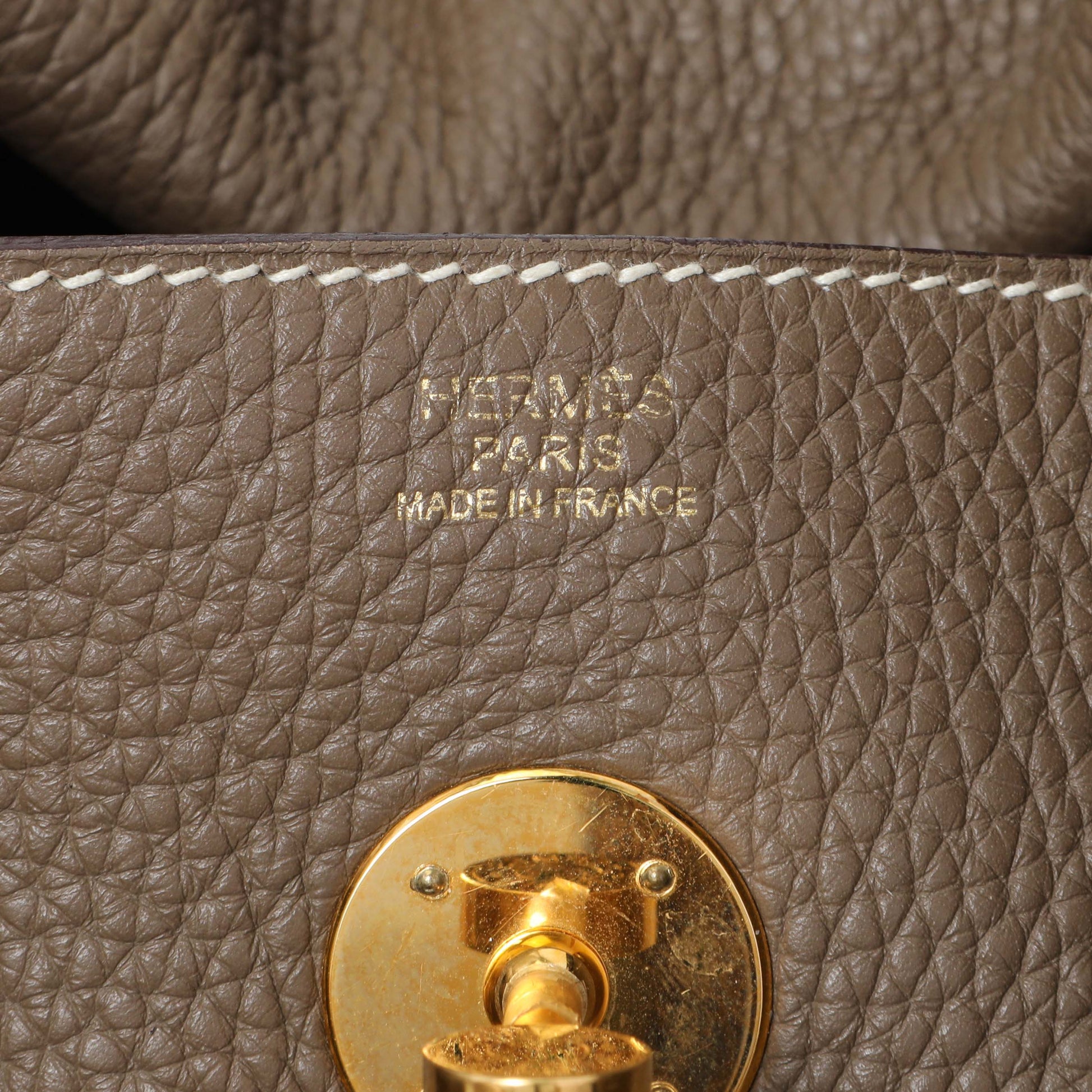 Exclusive Hermes Etoupe Taurillon Clemence Lindy 30 — Alternate View 13