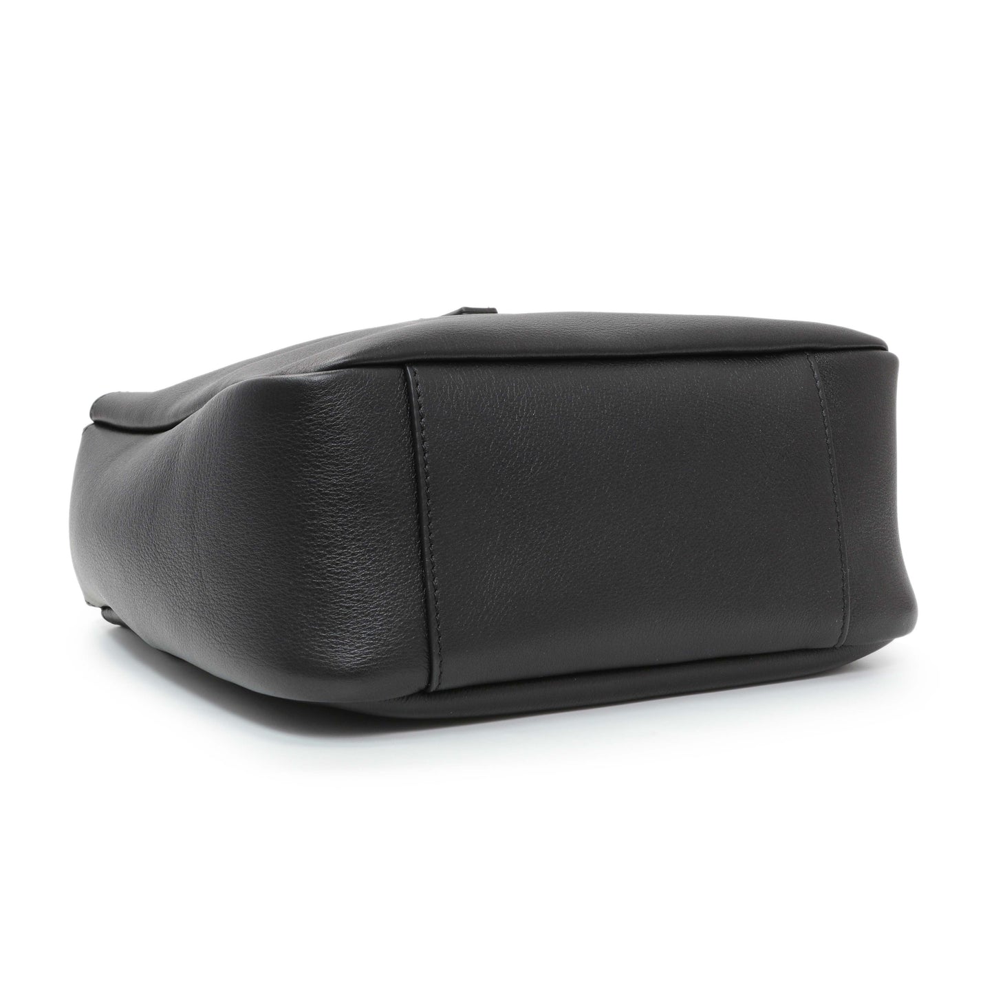 Exclusive Saint Laurent Black Calfskin Small Le 5 A 7 Soft Hobo — Back View