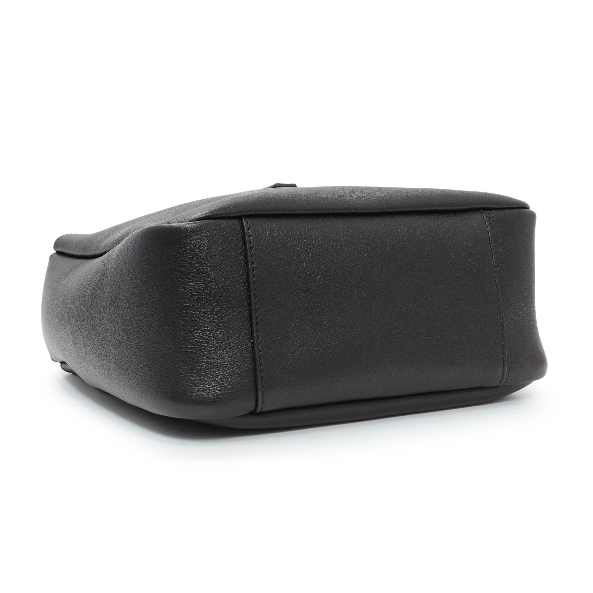 Exclusive Saint Laurent Black Calfskin Small Le 5 A 7 Soft Hobo — Back View
