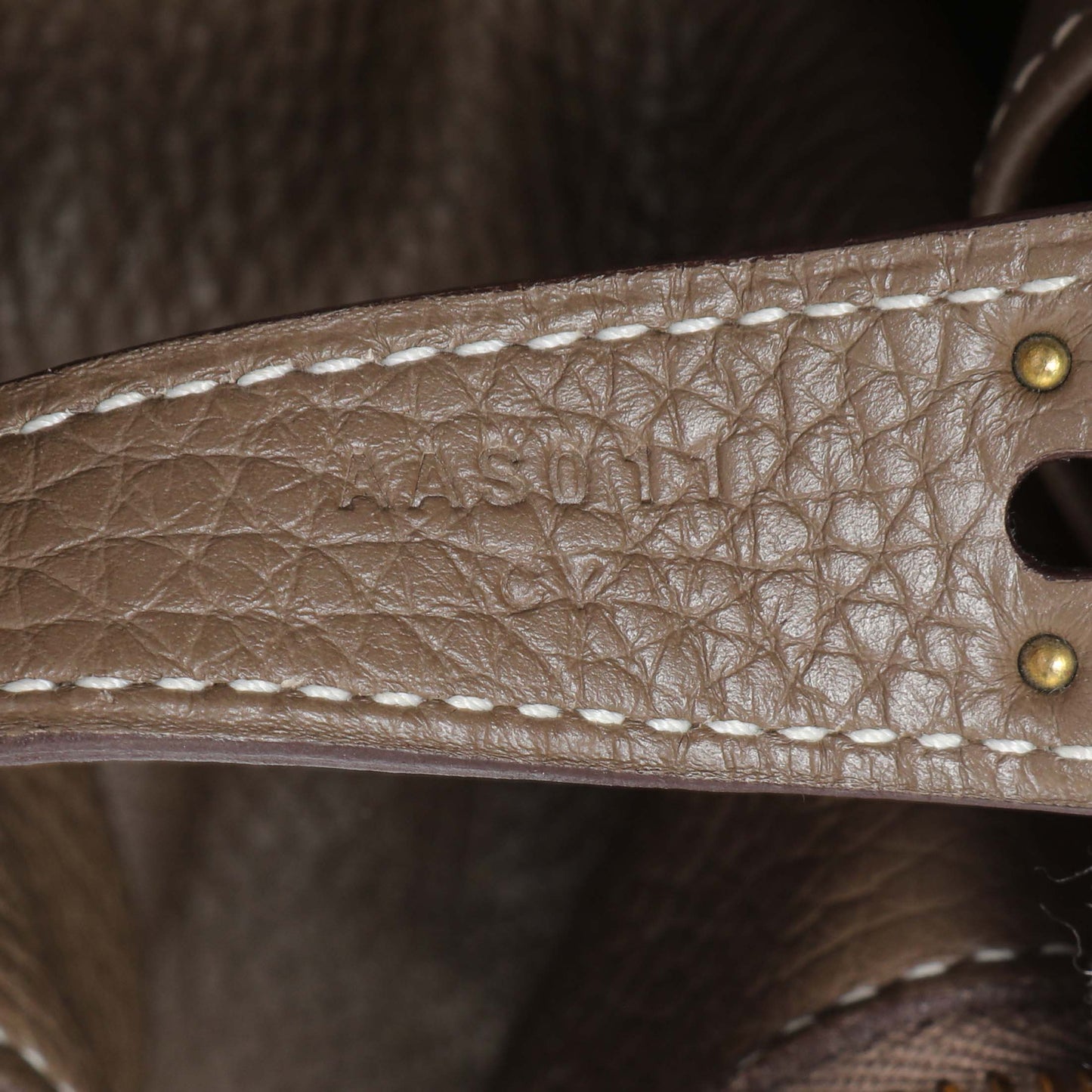 Exclusive Hermes Etoupe Taurillon Clemence Lindy 30 — Alternate View 14
