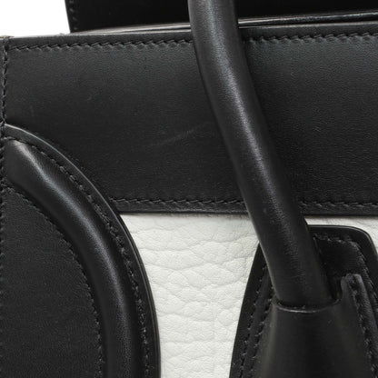Exclusive Celine Tricolor Calfskin Suede Micro Luggage Tote — Alternate View 10