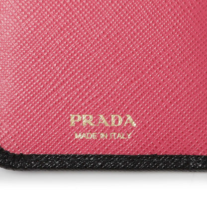 Exclusive Prada Black Saffiano Compact Wallet — Lifestyle View