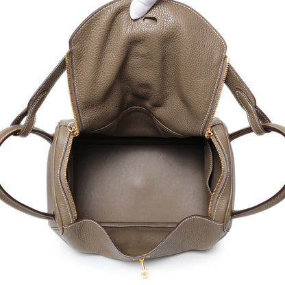 Exclusive Hermes Etoupe Taurillon Clemence Lindy 30 — Alternate View 12