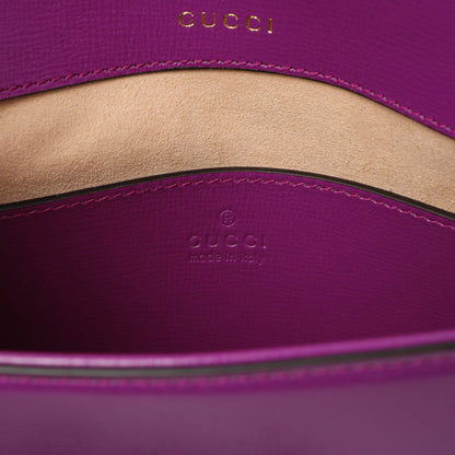 Exclusive Gucci Purple Calfskin Horsebit 1955 Small Shoulder Bag — Detail View