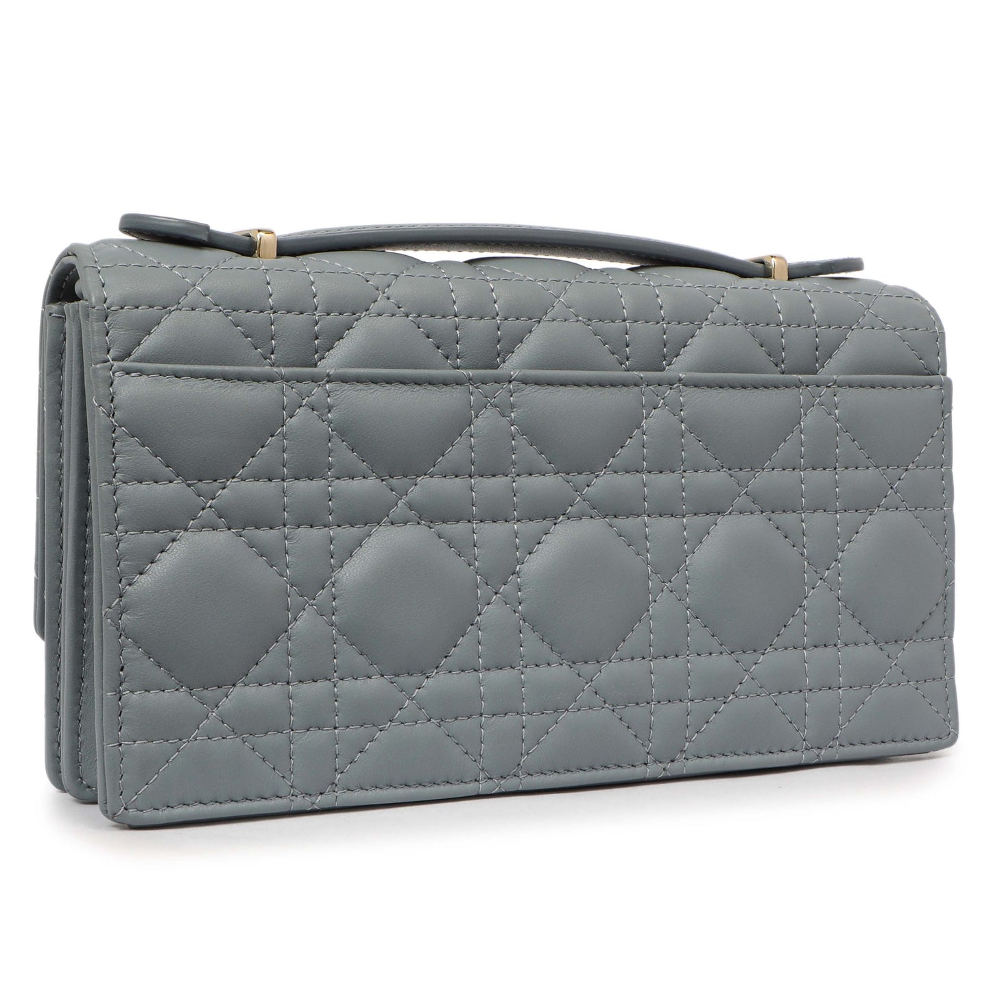 Exclusive Christian Dior Cloud Blue Lambskin Mini Miss Dior — Side View