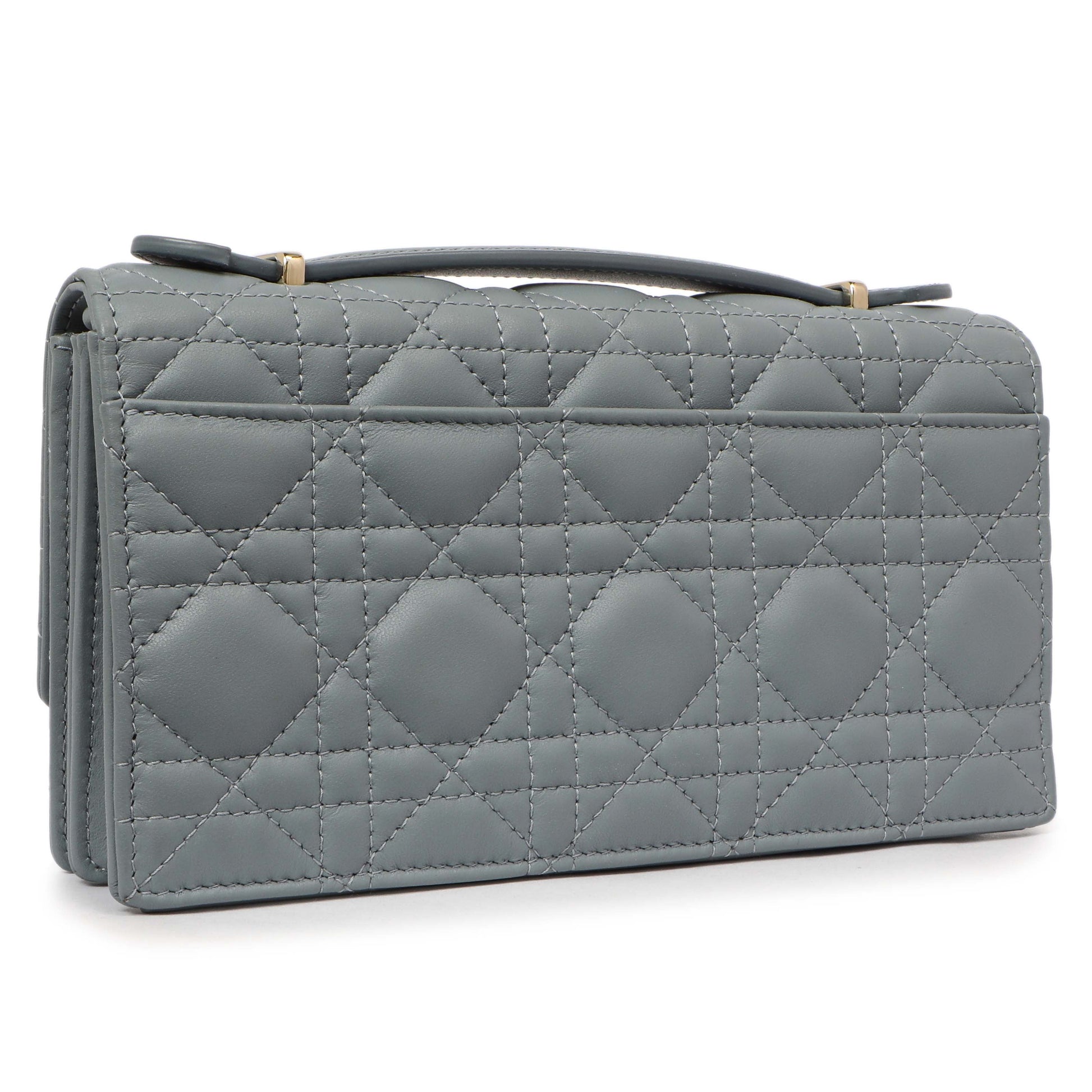 Exclusive Christian Dior Cloud Blue Lambskin Mini Miss Dior — Side View