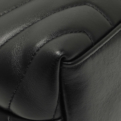 Exclusive Saint Laurent Black Calfskin Y Quilted Monogram Small Loulou Chain Satchel — Top View