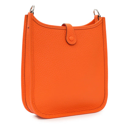 Exclusive Hermes Orange Clemence Evelyne TPM — Side View