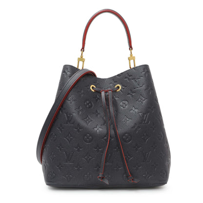 Exclusive Louis Vuitton Marine Rouge Empreinte Neonoe MM — Front View