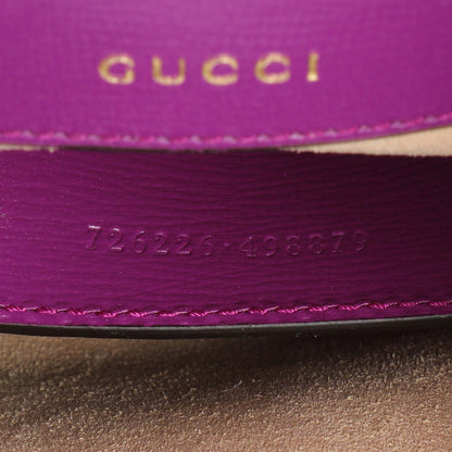 Exclusive Gucci Purple Calfskin Horsebit 1955 Small Shoulder Bag — Lifestyle View