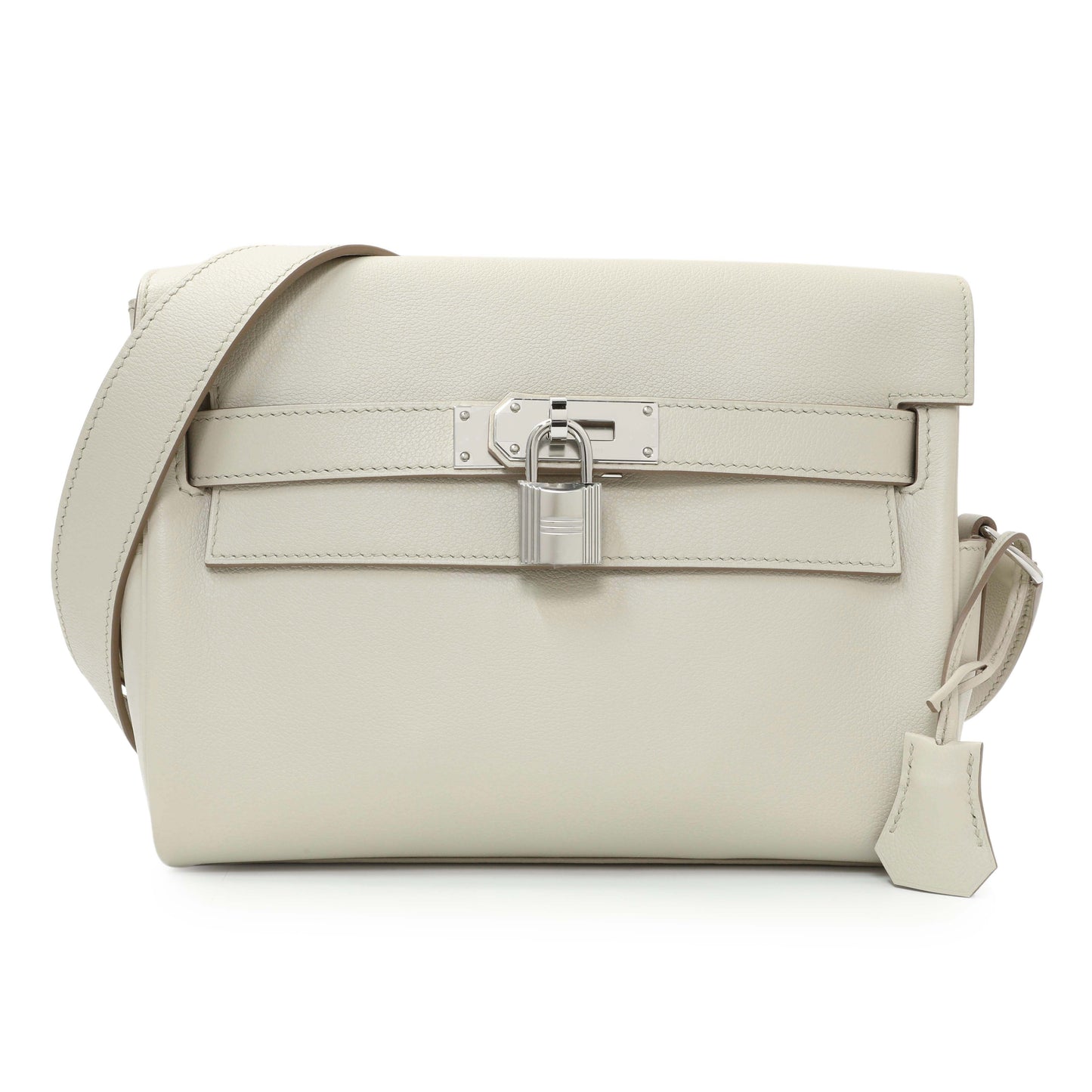 Exclusive Hermes Craie Evercolor Kelly Messenger PM — Front View