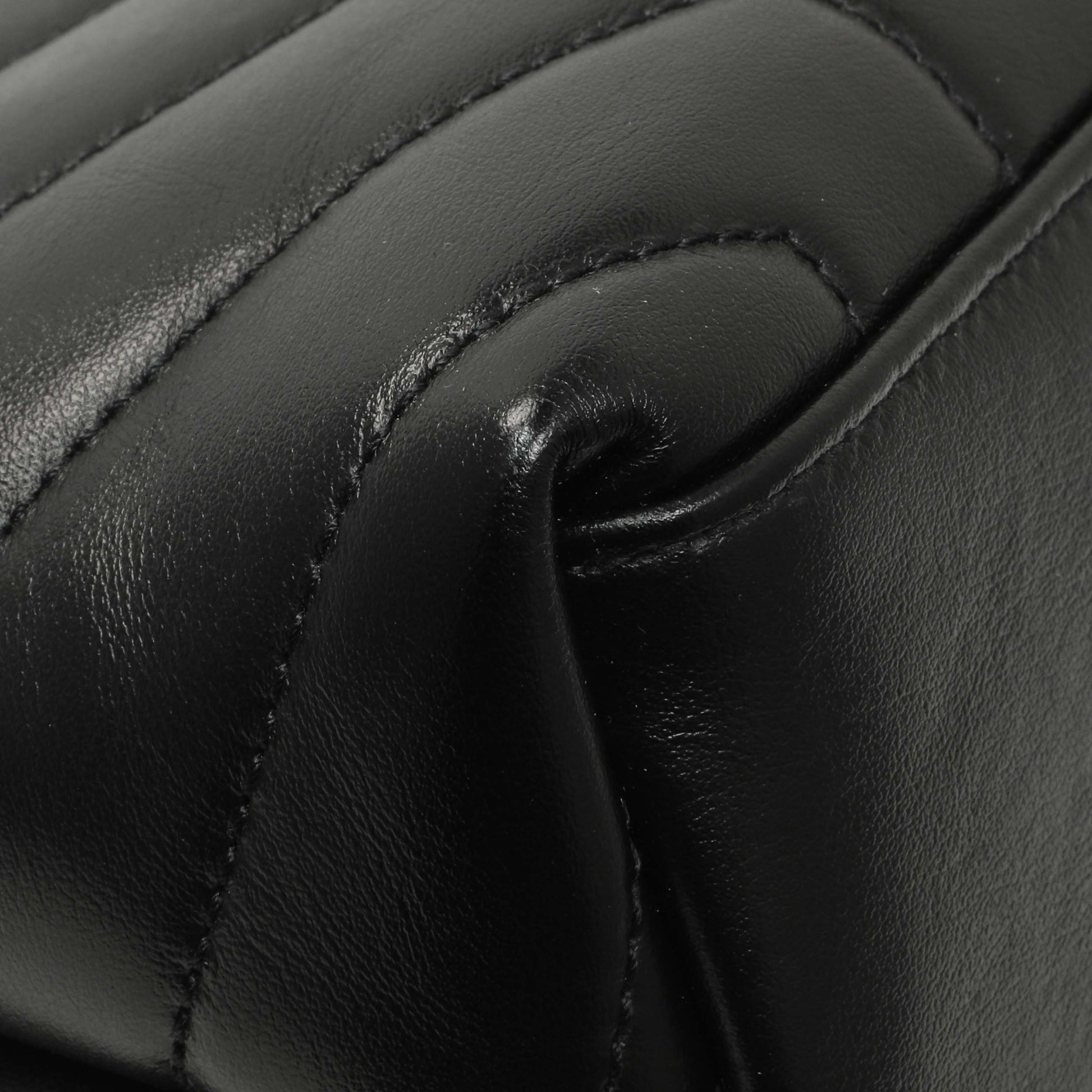 Exclusive Saint Laurent Black Calfskin Y Quilted Monogram Small Loulou Chain Satchel — Lifestyle View