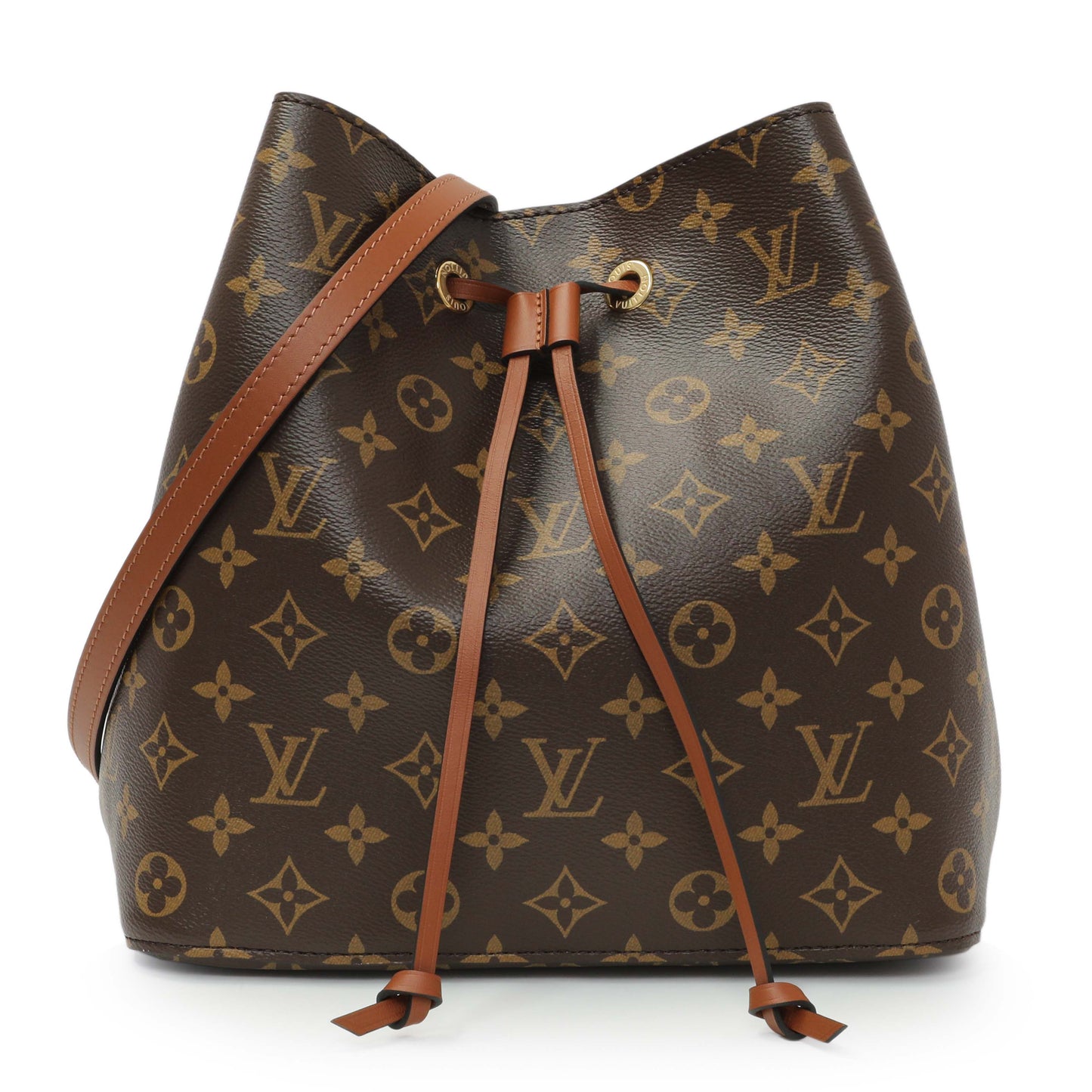 Exclusive Louis Vuitton Caramel Monogram Neonoe MM — Front View
