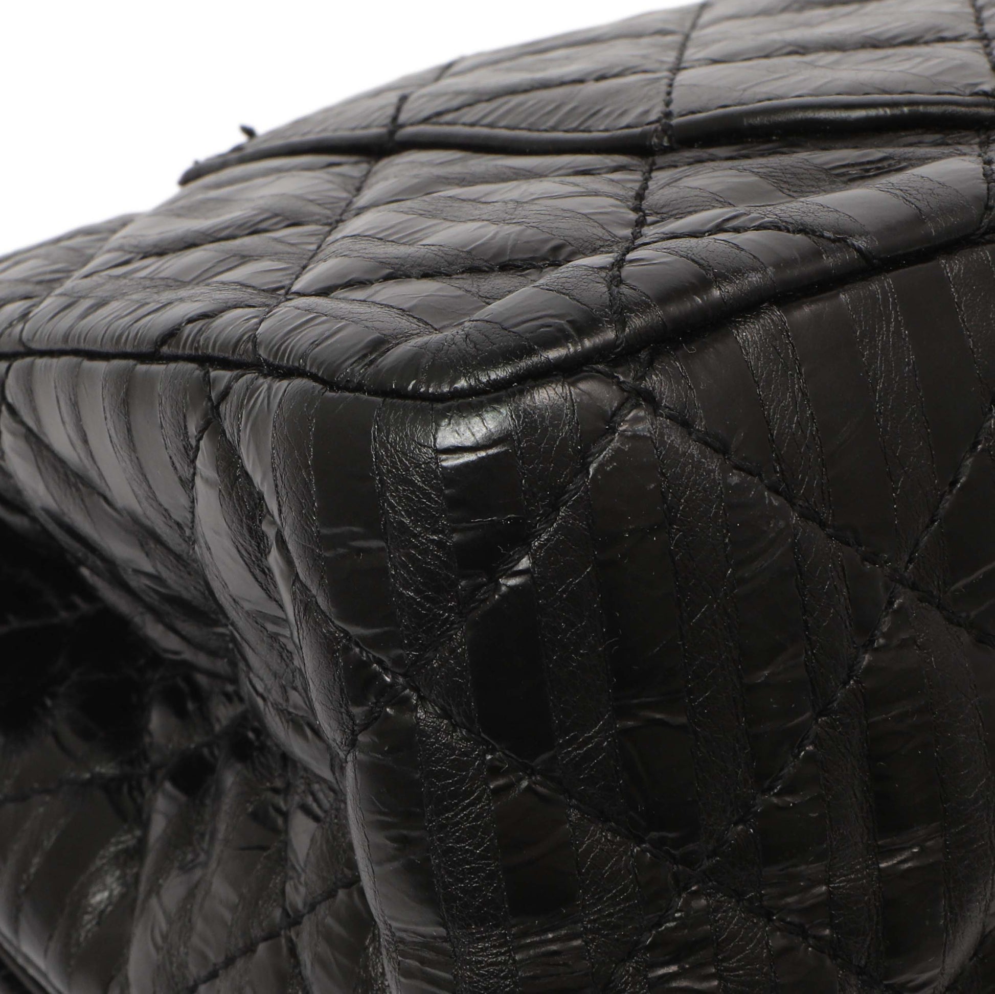 Exclusive Chanel Black Metallic Striped 2.55 Reissue Double Flap 227 — Alternate View 7