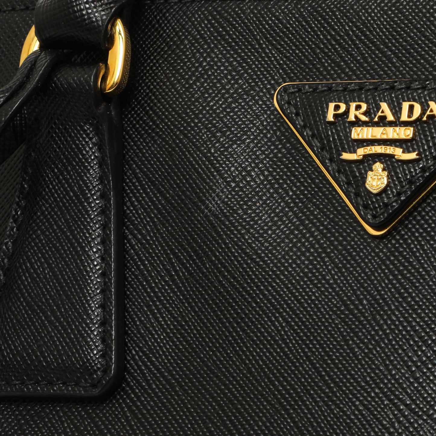 Exclusive Prada Black Saffiano Small Galleria Double Zip Tote — Alternate View 12