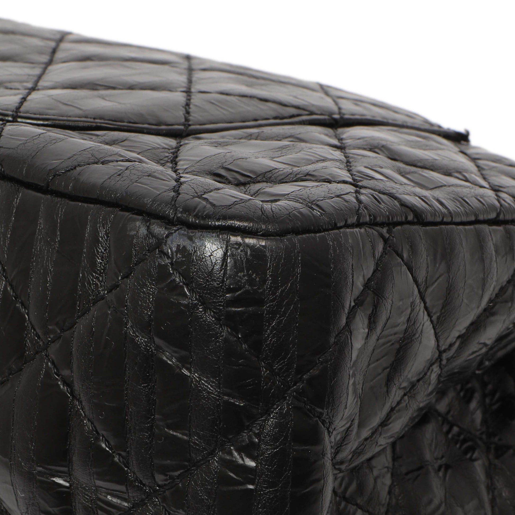 Exclusive Chanel Black Metallic Striped 2.55 Reissue Double Flap 227 — Alternate View 8
