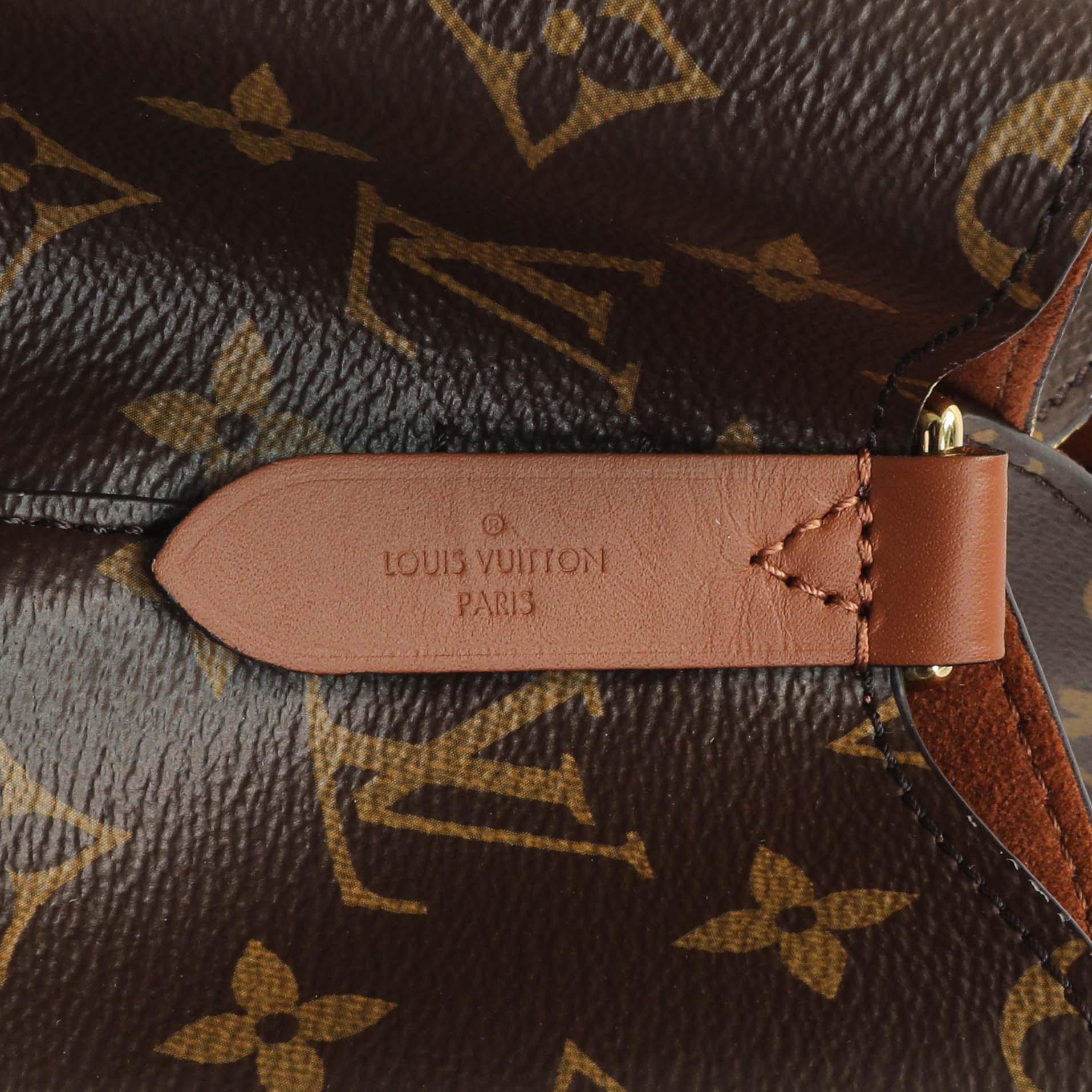 Exclusive Louis Vuitton Caramel Monogram Neonoe MM — Detail View