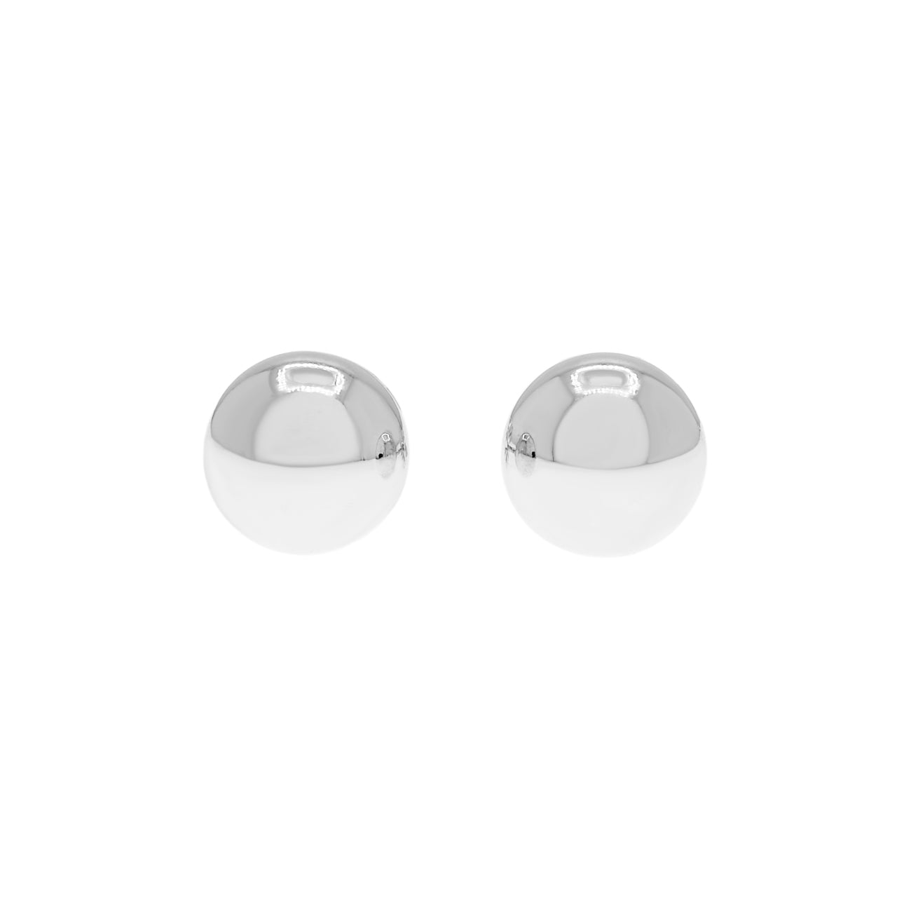 Exclusive Tiffany & Co. Sterling Silver HardWear Ball Earrings — Front View