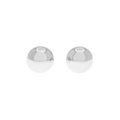 Exclusive Tiffany & Co. Sterling Silver HardWear Ball Earrings — Front View