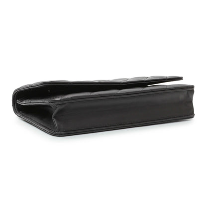 Exclusive Chanel Black Quilted Lambskin Wallet on Chain — Back View