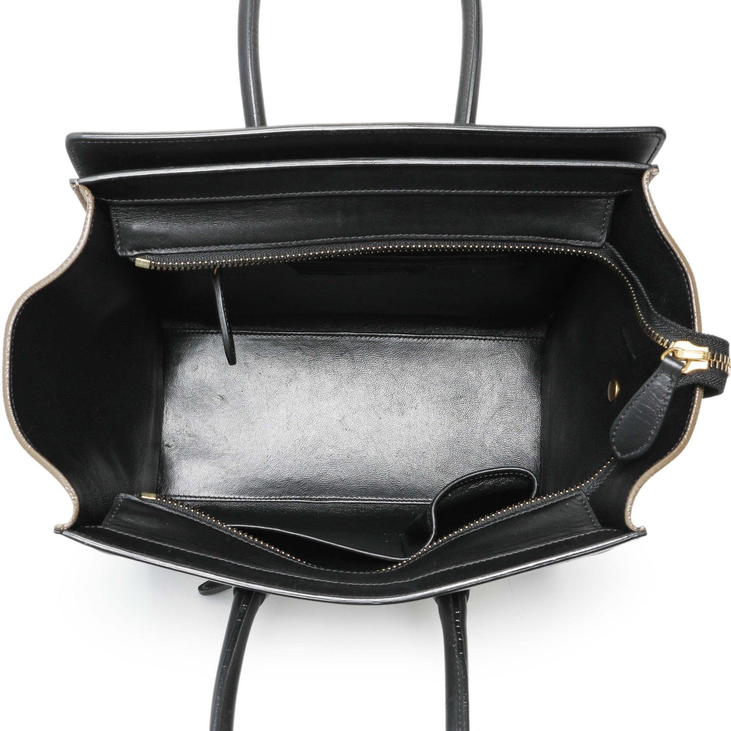 Exclusive Celine Tricolor Calfskin Suede Micro Luggage Tote — Alternate View 8