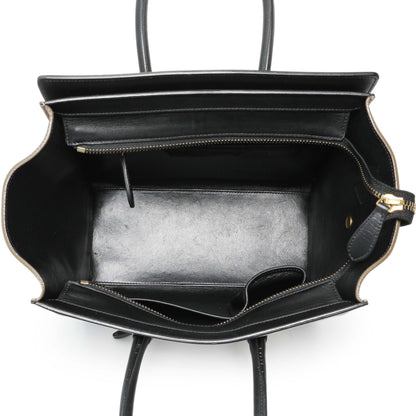 Exclusive Celine Tricolor Calfskin Suede Micro Luggage Tote — Alternate View 8