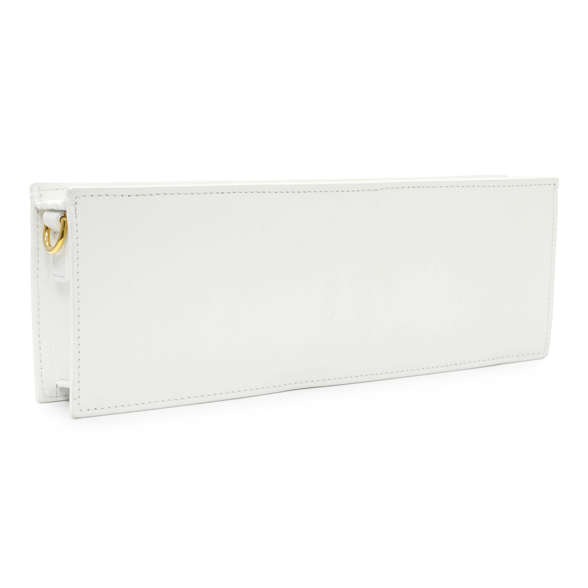 Exclusive Jacquemus White Calfskin Le Ciuciu Satchel — Side View