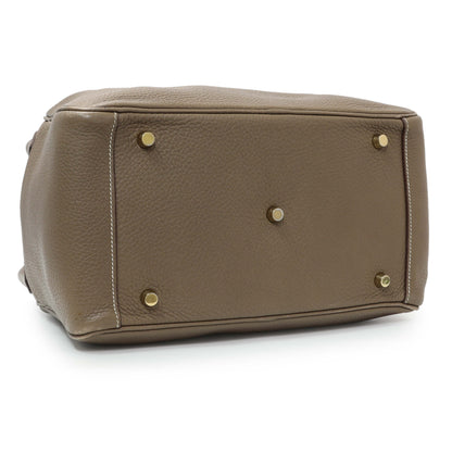 Exclusive Hermes Etoupe Taurillon Clemence Lindy 30 — Back View