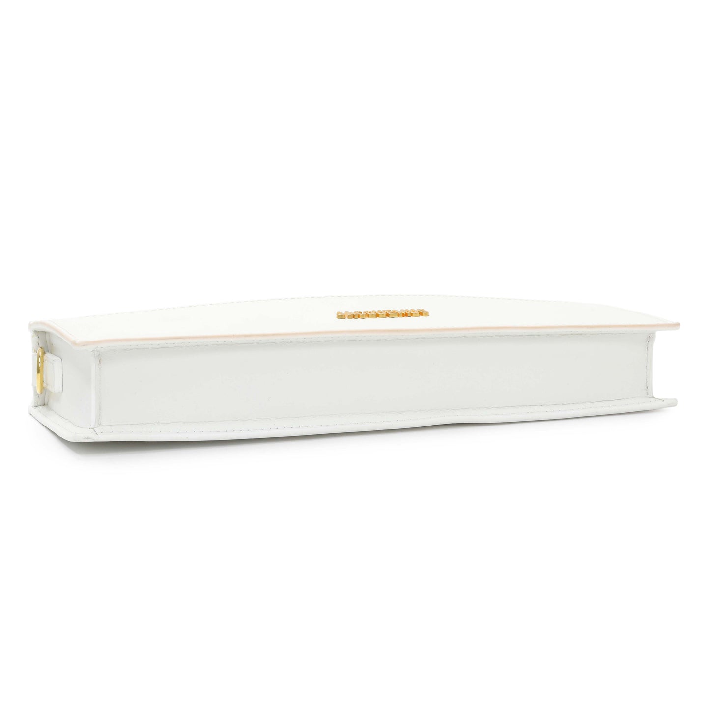 Exclusive Jacquemus White Calfskin Le Ciuciu Satchel — Back View