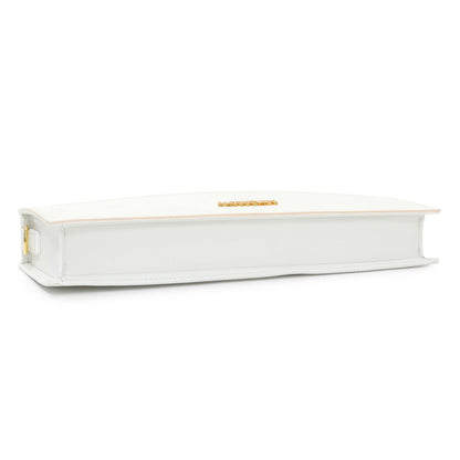 Exclusive Jacquemus White Calfskin Le Ciuciu Satchel — Back View