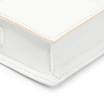 Exclusive Jacquemus White Calfskin Le Ciuciu Satchel — Top View