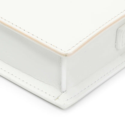 Exclusive Jacquemus White Calfskin Le Ciuciu Satchel — Detail View